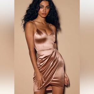 Lulu’s Elegant Satin Slip Dress